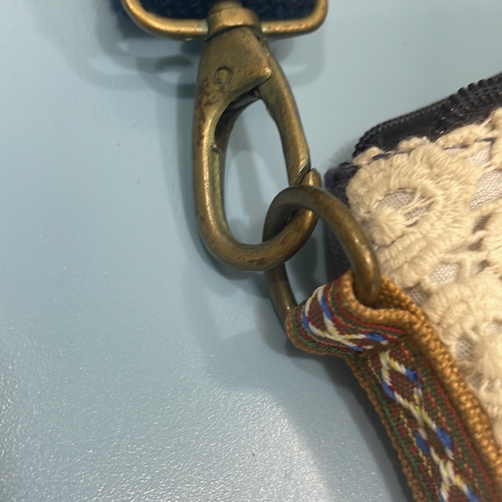 Boho Embroidered and Lace Canvas Bag Beach Bag Tote Crossbody World Market - Picture 7 of 16